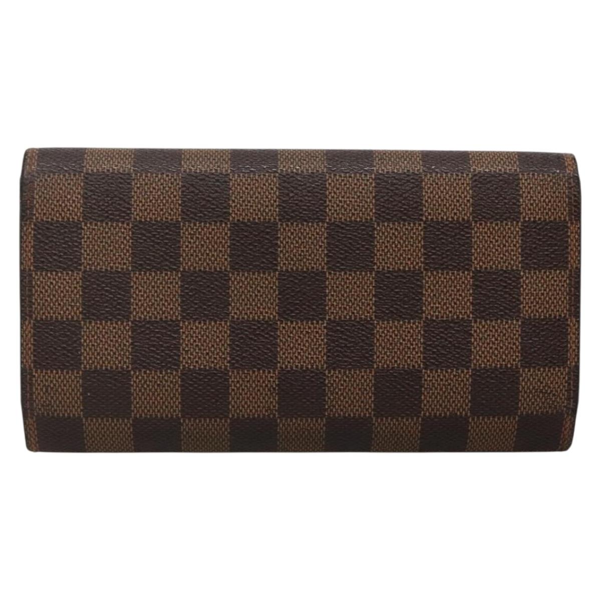 LOUIS VUITTON Damier Ebene Portefeuille International Wallet N61217 Auth 135013