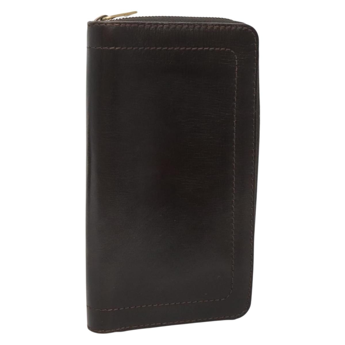 LOUIS VUITTON Utah Zippy Organizer Long Wallet Brown M97025 LV Auth 135015
