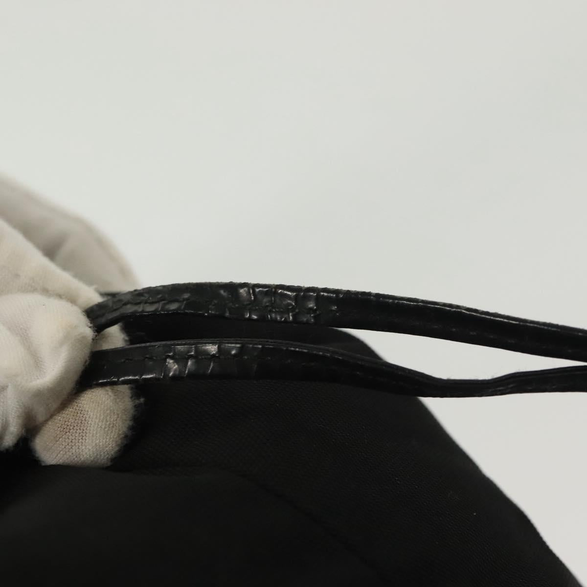 GUCCI Pouch Nylon Black Silver 039 0973 Auth 135018