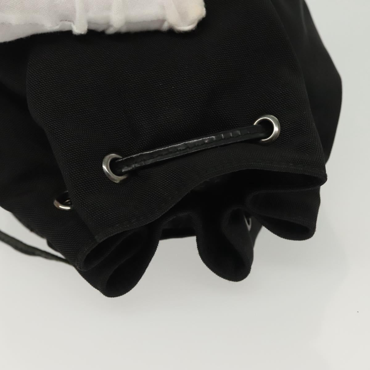 GUCCI Pouch Nylon Black Silver 039 0973 Auth 135018