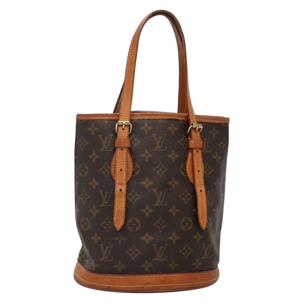 LOUIS VUITTON Monogram Bucket PM Shoulder Bag M42238 LV Auth 135033