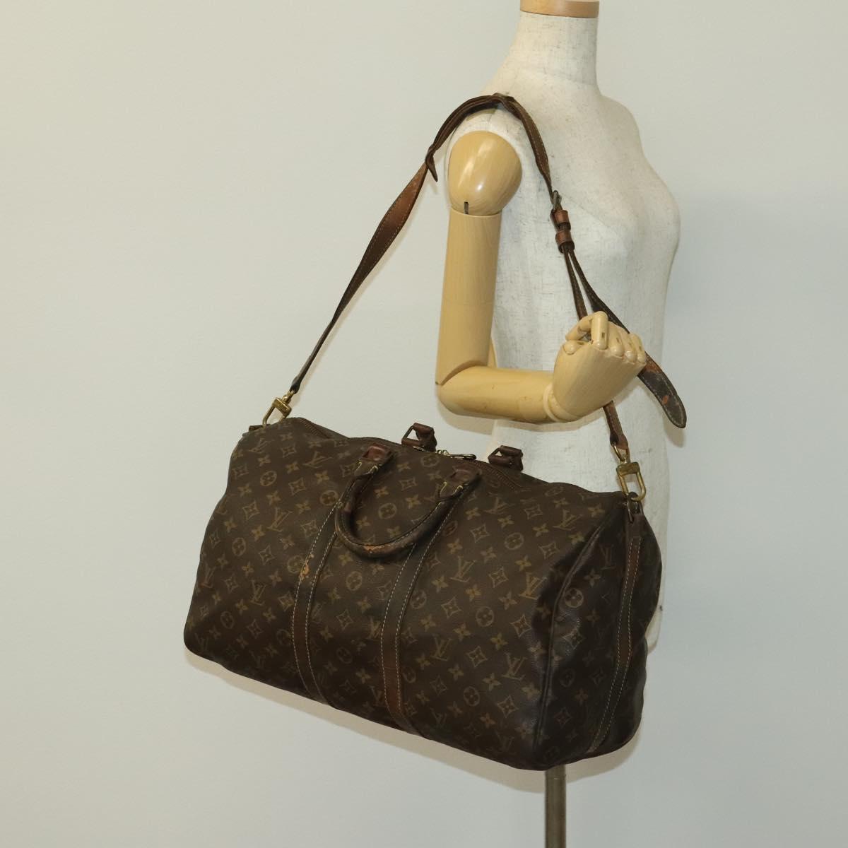 LOUIS VUITTON Monogram Keepall Bandouliere 45 Boston Bag M41418 LV Auth 135040