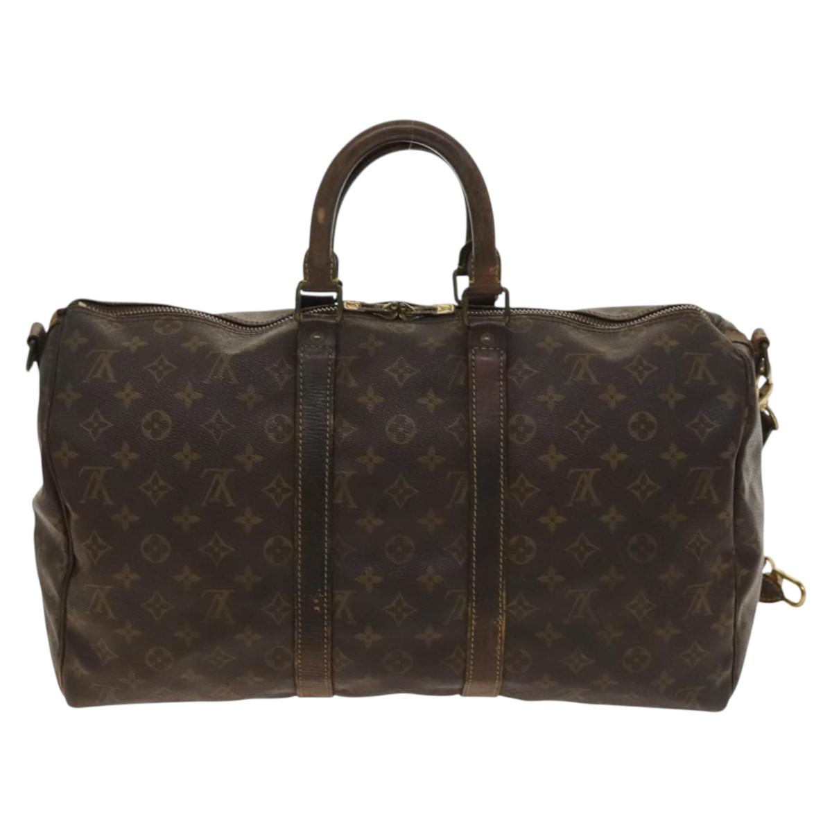 LOUIS VUITTON Monogram Keepall Bandouliere 45 Boston Bag M41418 LV Auth 135040