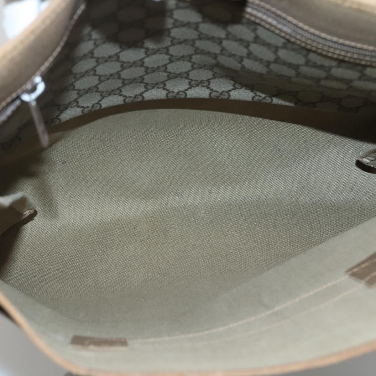 GUCCI GG Supreme Web Sherry Line Tote Bag PVC Beige Gold 39 02 091 Auth 135062