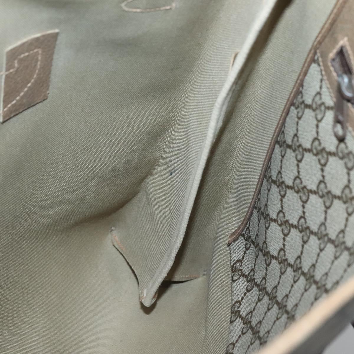GUCCI GG Supreme Web Sherry Line Tote Bag PVC Beige Gold 39 02 091 Auth 135062
