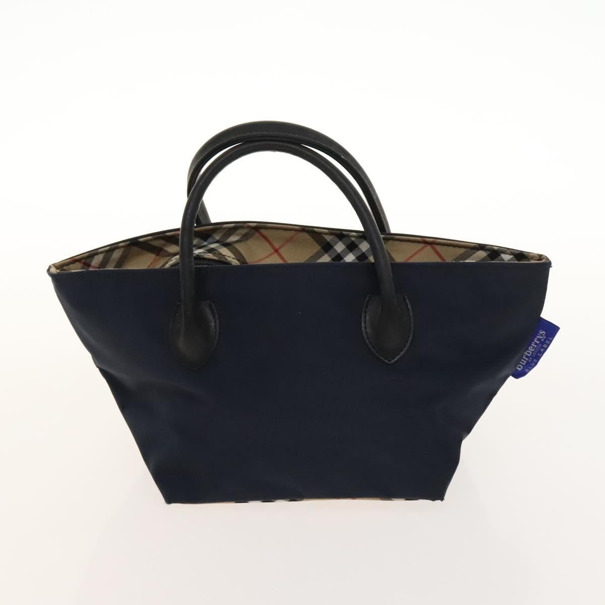 Burberrys Nova Check Black Label Blue Label Pouch Nylon 3Set Navy Auth 135071