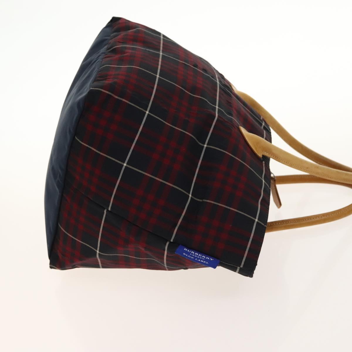 Burberrys Nova Check Black Label Blue Label Pouch Nylon 3Set Navy Auth 135071