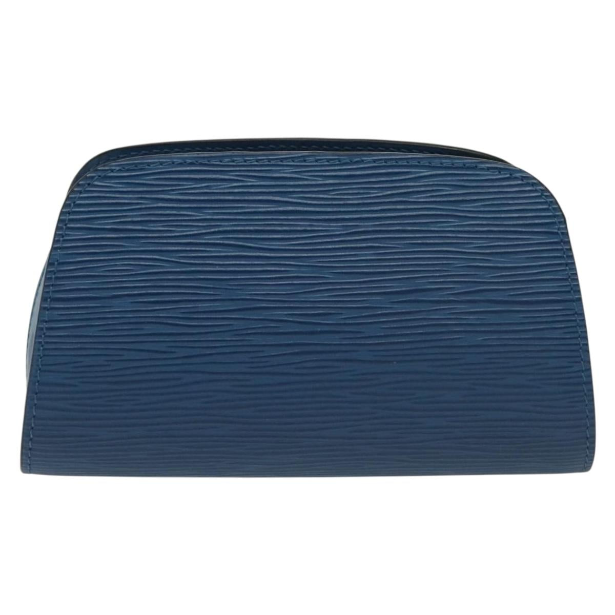 LOUIS VUITTON Epi Dauphin PM Pouch Blue M48445 LV Auth 135132
