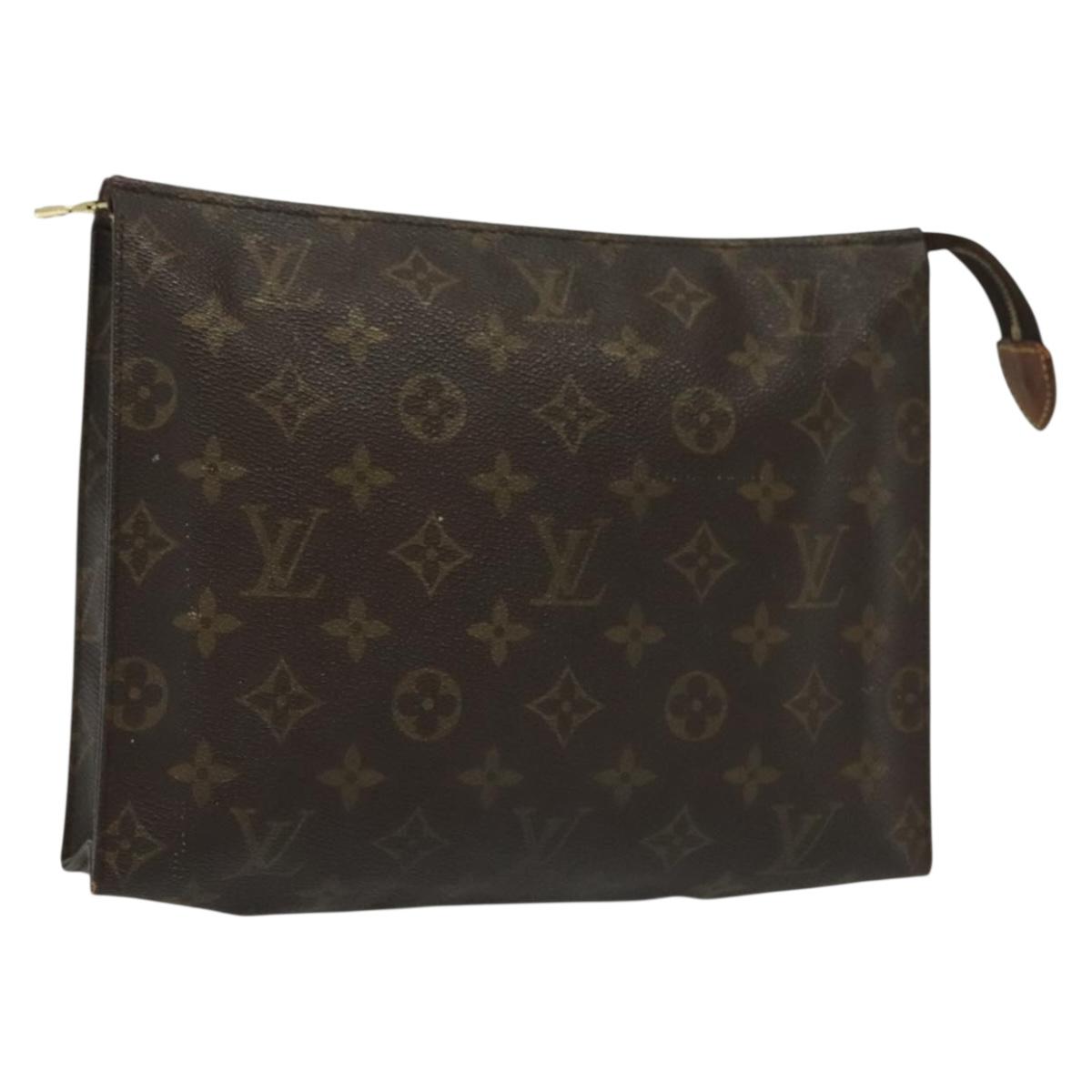 LOUIS VUITTON Monogram Poche Toilette 26 Pouch M47542 LV Auth 135138