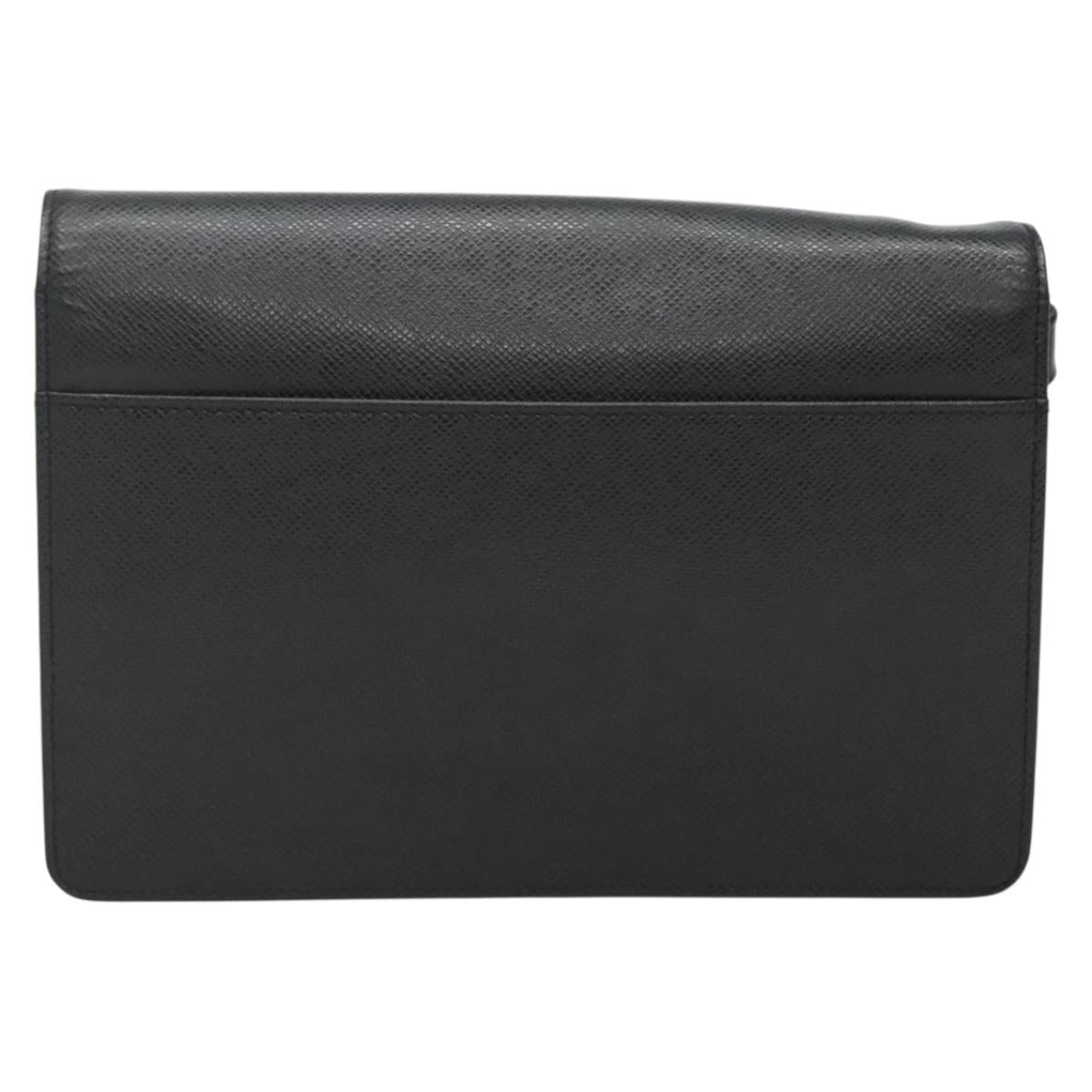 LOUIS VUITTON Taiga Selenga Clutch Bag Ardoise M30782 LV Auth 135141