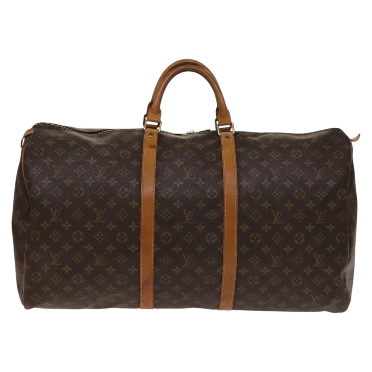 LOUIS VUITTON Monogram Keepall 60 Boston Bag M41422 LV Auth 135145