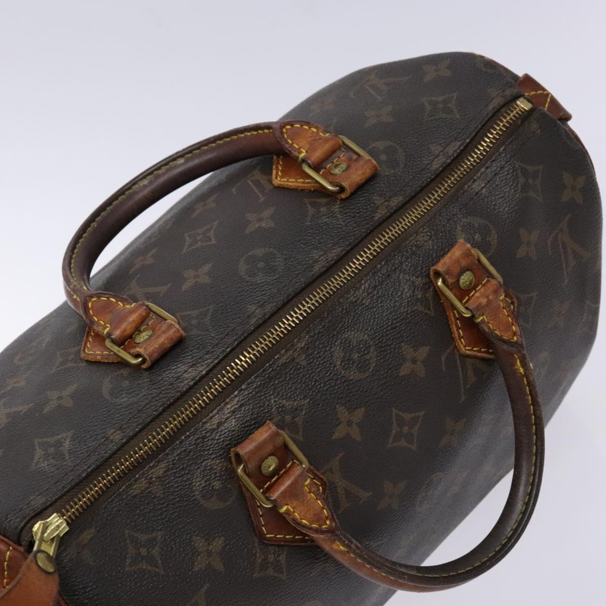 LOUIS VUITTON Monogram Speedy 30 Hand Bag M41526 LV Auth 135166