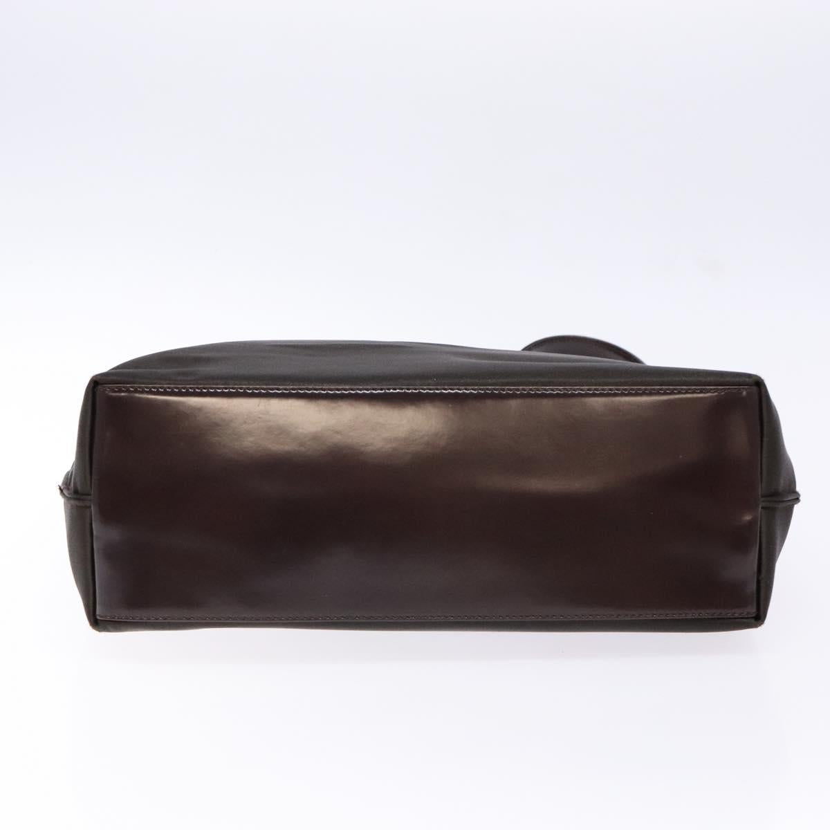 GUCCI Shoulder Bag Nylon Brown Silver 001 3017 Auth 135184