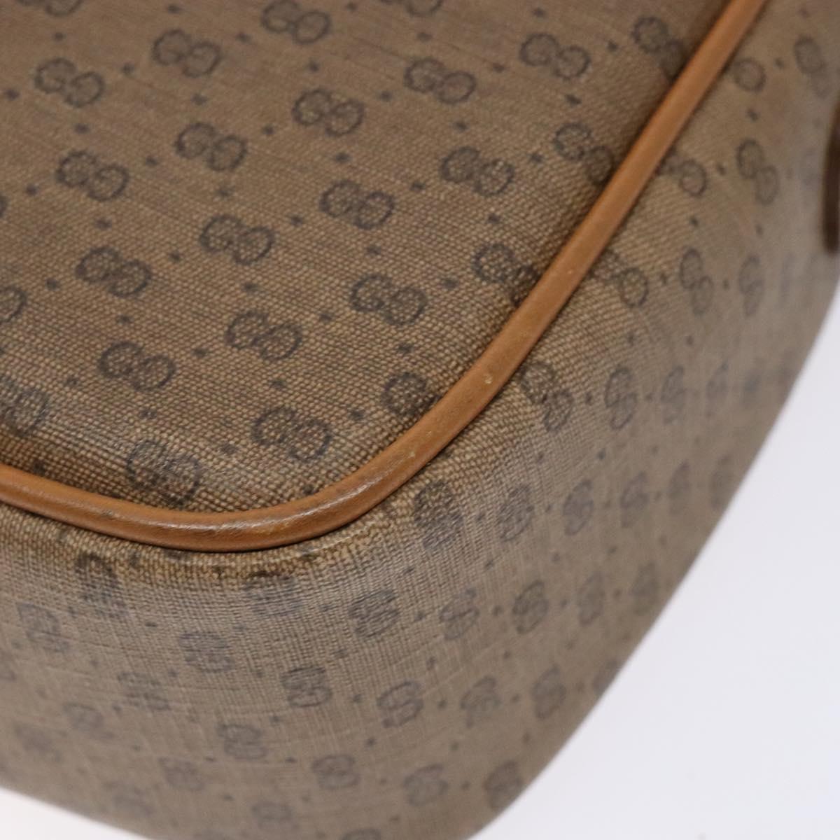 GUCCI Micro GG Supreme Shoulder Bag PVC Beige Gold 001 14 0412 Auth 135185