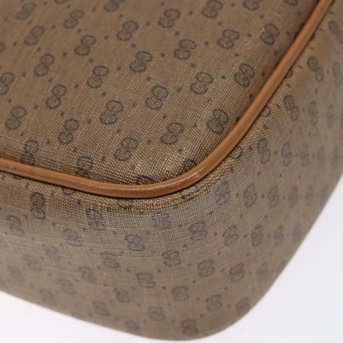 GUCCI Micro GG Supreme Shoulder Bag PVC Beige Gold 001 14 0412 Auth 135185