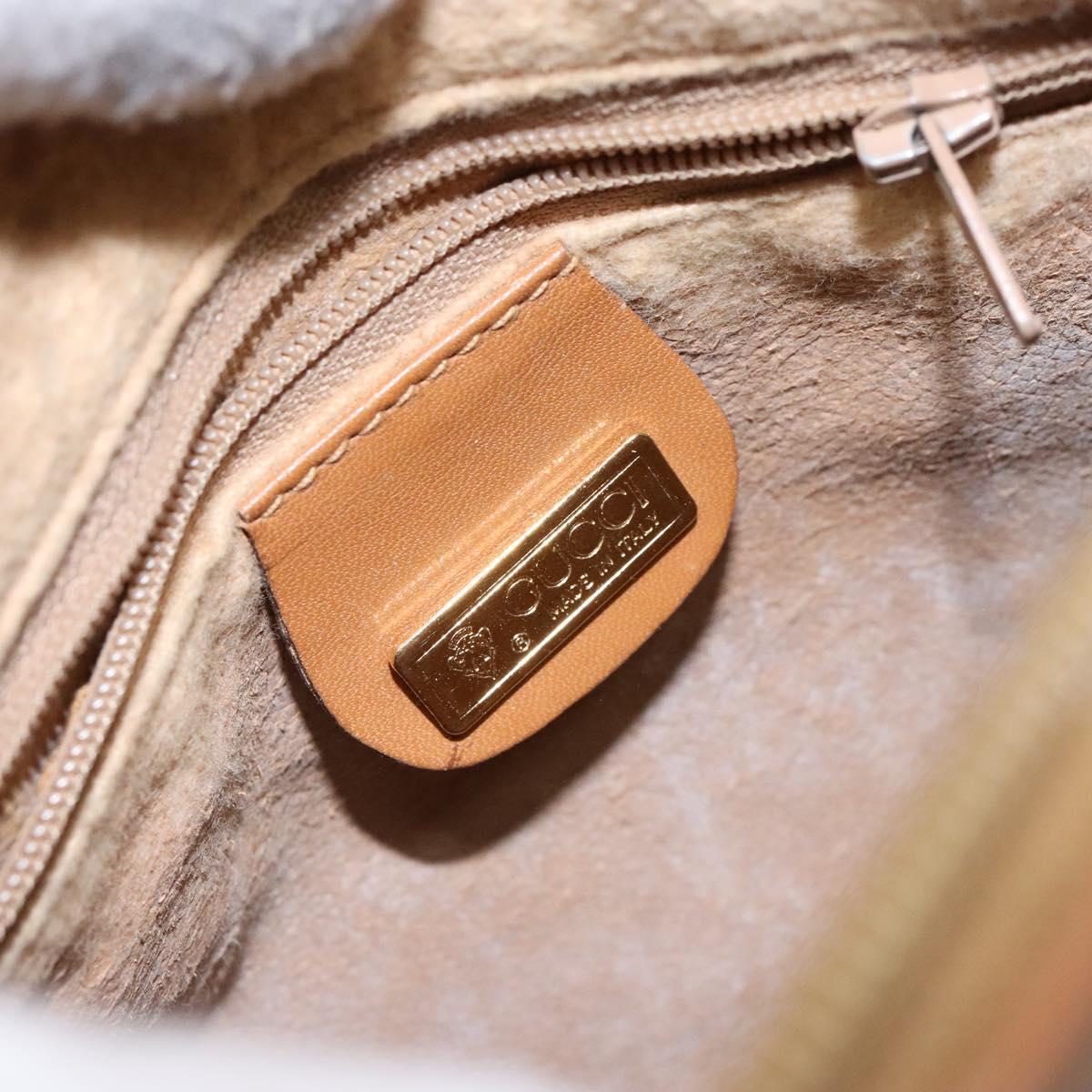 GUCCI Micro GG Supreme Shoulder Bag PVC Beige Gold 001 14 0412 Auth 135185