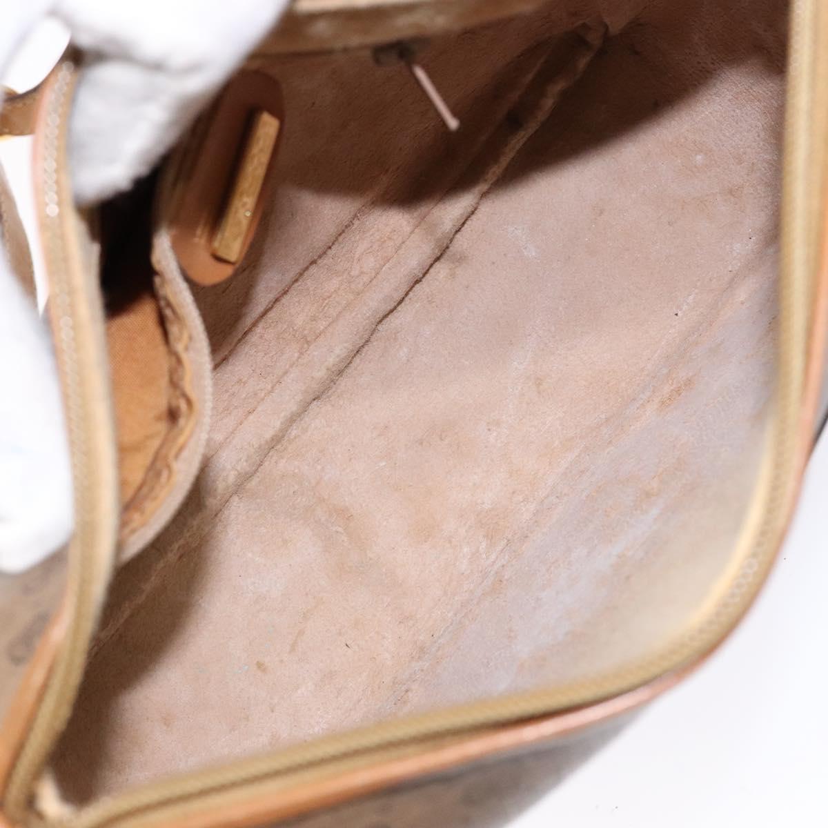 GUCCI Micro GG Supreme Shoulder Bag PVC Beige Gold 001 14 0412 Auth 135185