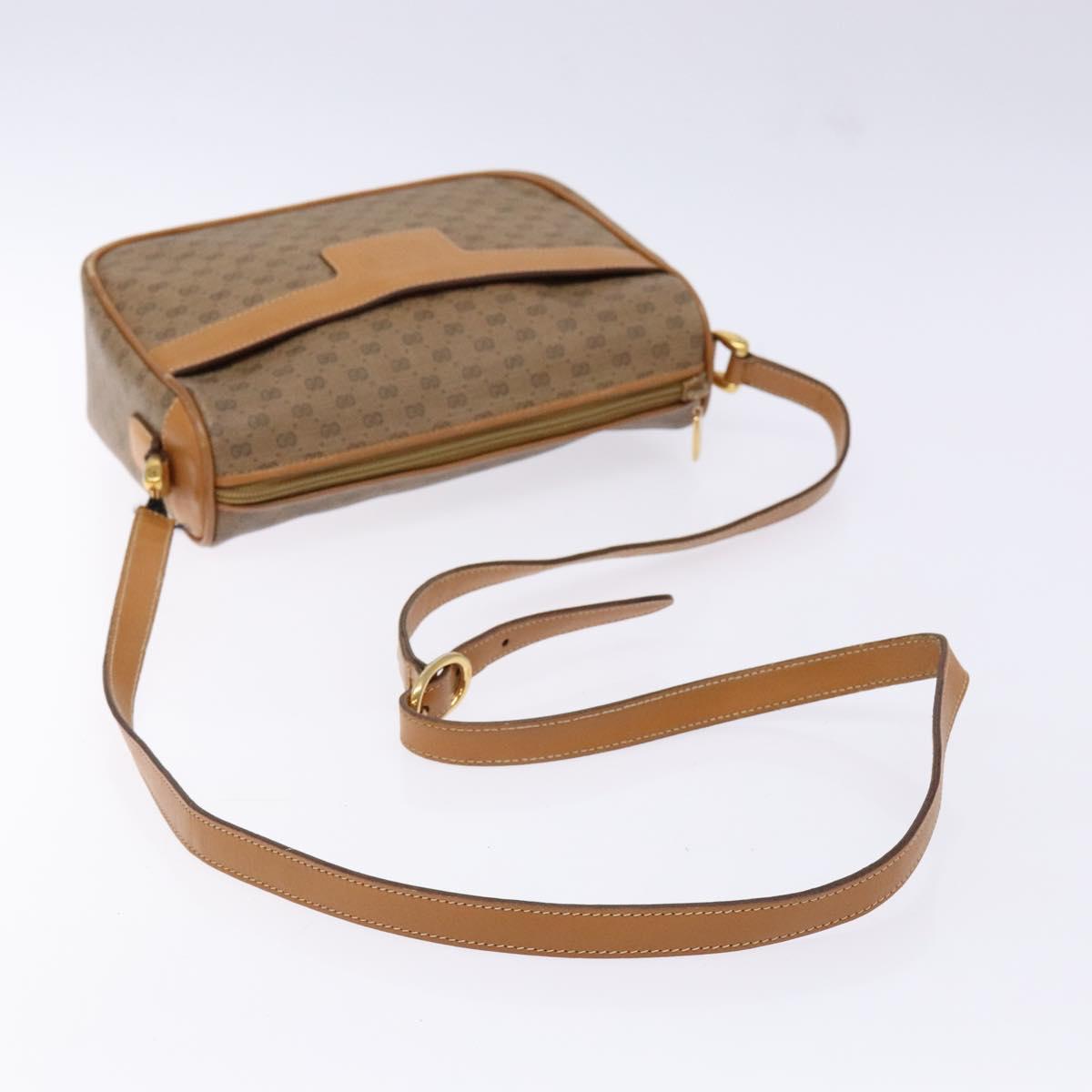 GUCCI Micro GG Supreme Shoulder Bag PVC Beige Gold 001 14 0412 Auth 135185