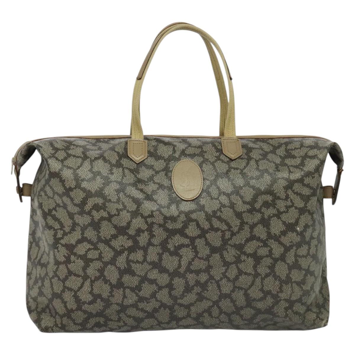 SAINT LAURENT Tote Bag Leather Gray Auth 135196