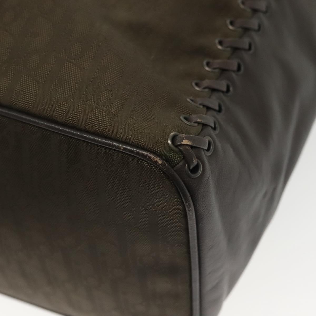 Christian Dior Trotter Canvas Hand Bag Khaki Auth 135198
