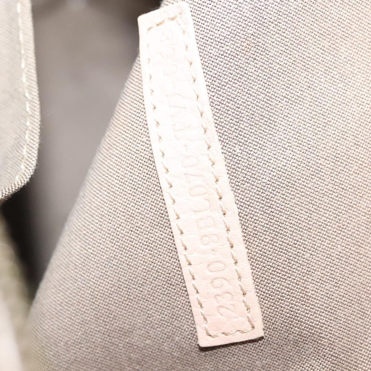 FENDI Zucchino Canvas Hand Bag Beige Gold Auth 135203