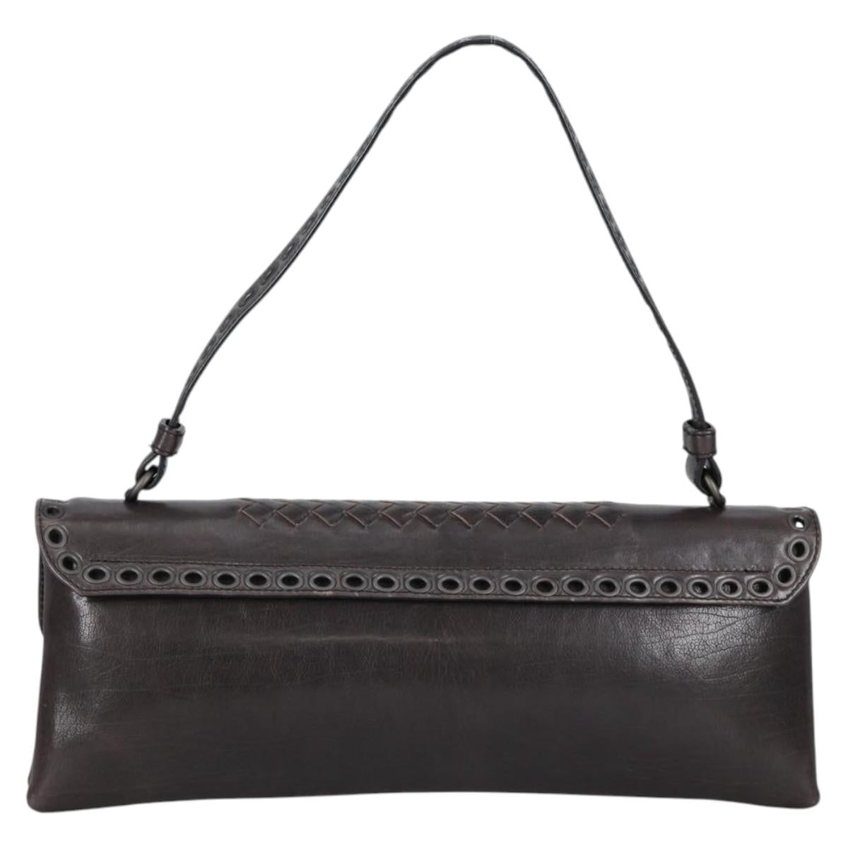 BOTTEGA VENETA Hand Bag Leather Brown Auth 135208V