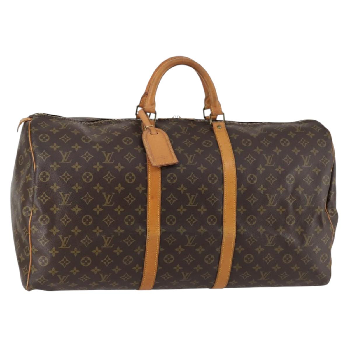 LOUIS VUITTON Monogram Keepall 60 Boston Bag M41422 LV Auth 135224