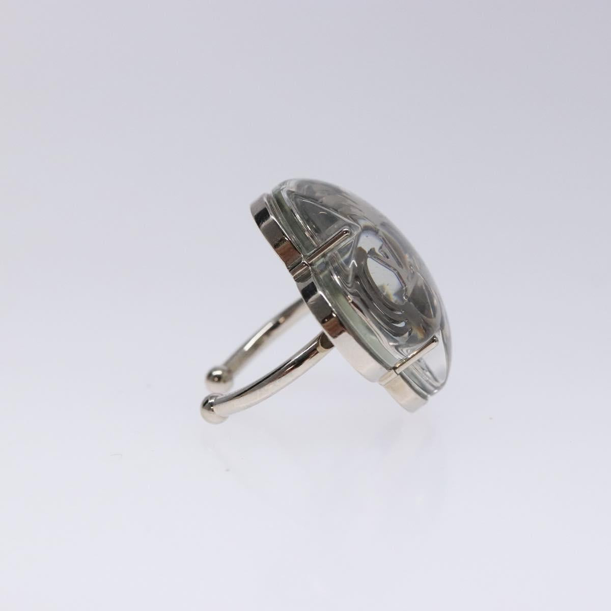 LOUIS VUITTON Berg Alafoli Ring metal Silver M65665 #21(JP Size) LV Auth 135225V