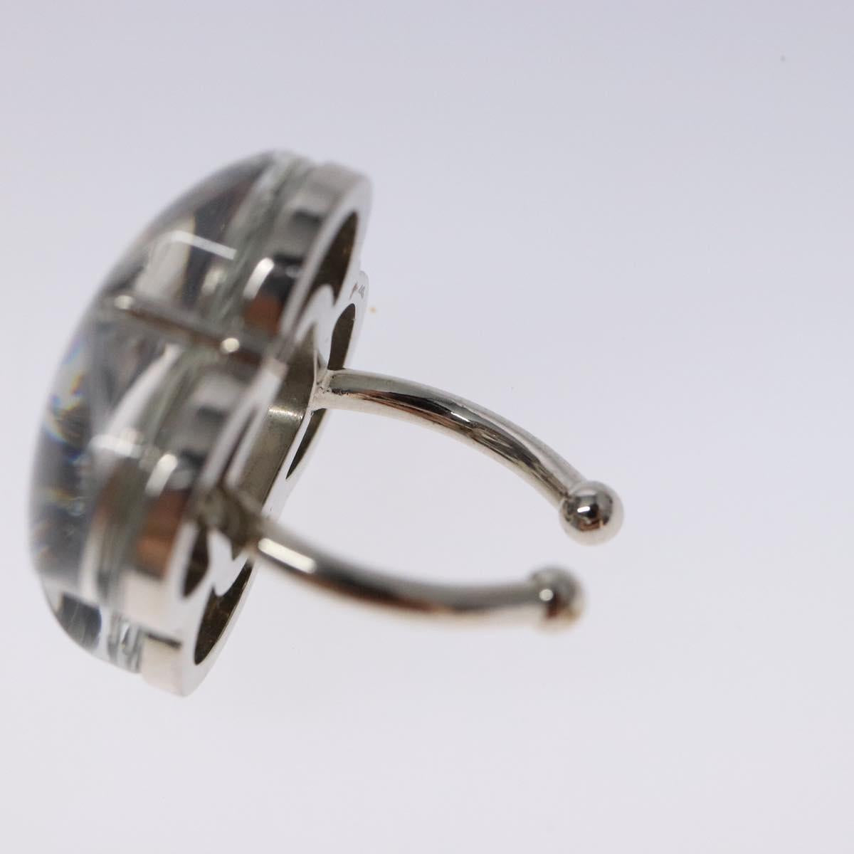 LOUIS VUITTON Berg Alafoli Ring metal Silver M65665 #21(JP Size) LV Auth 135225V