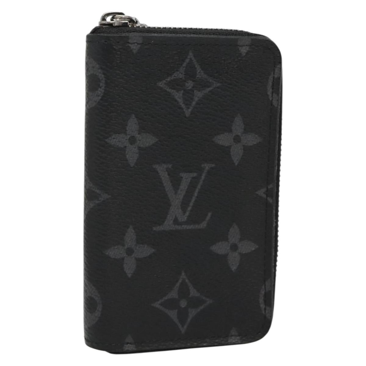 LOUIS VUITTON Eclipse Zippy Coin Purse Vertical Coin Purse M81662 LV Auth 135227