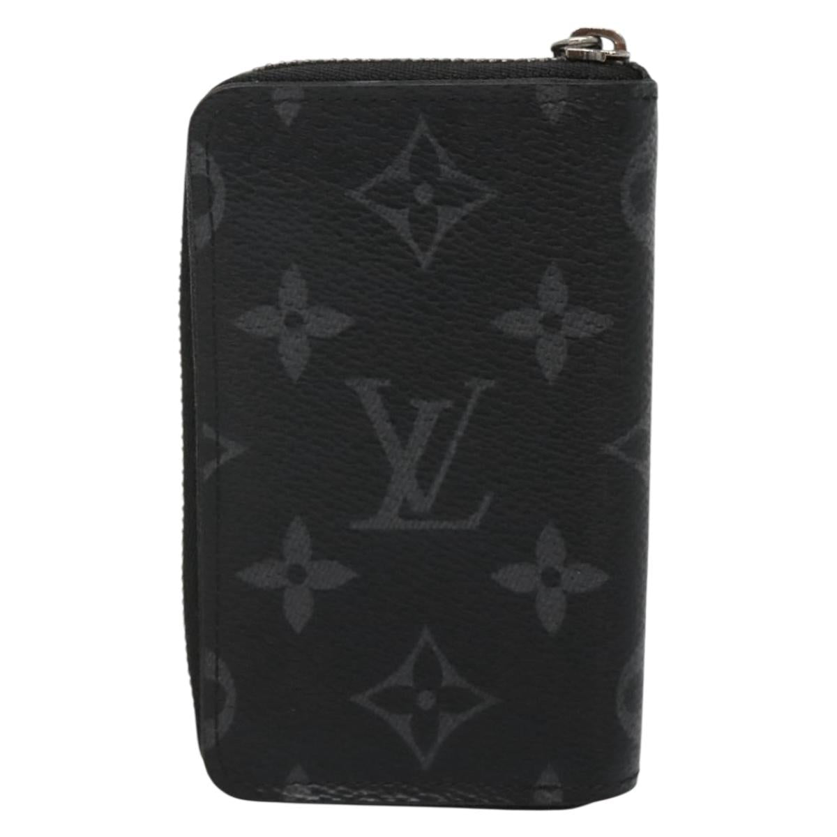 LOUIS VUITTON Eclipse Zippy Coin Purse Vertical Coin Purse M81662 LV Auth 135227