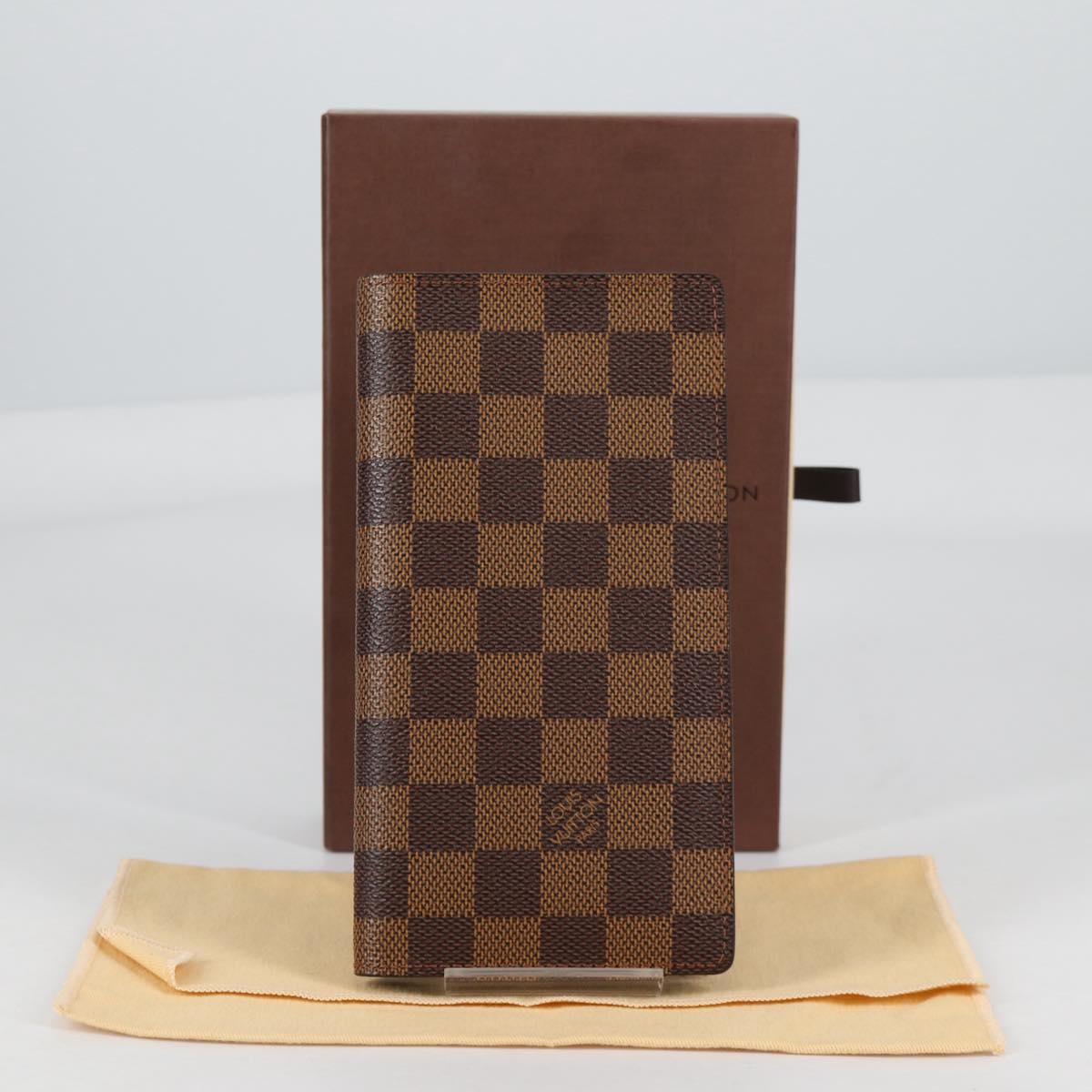 LOUIS VUITTON Damier Ebene Porte Valeurs Cartes Credit N61823 LV Auth 135229V