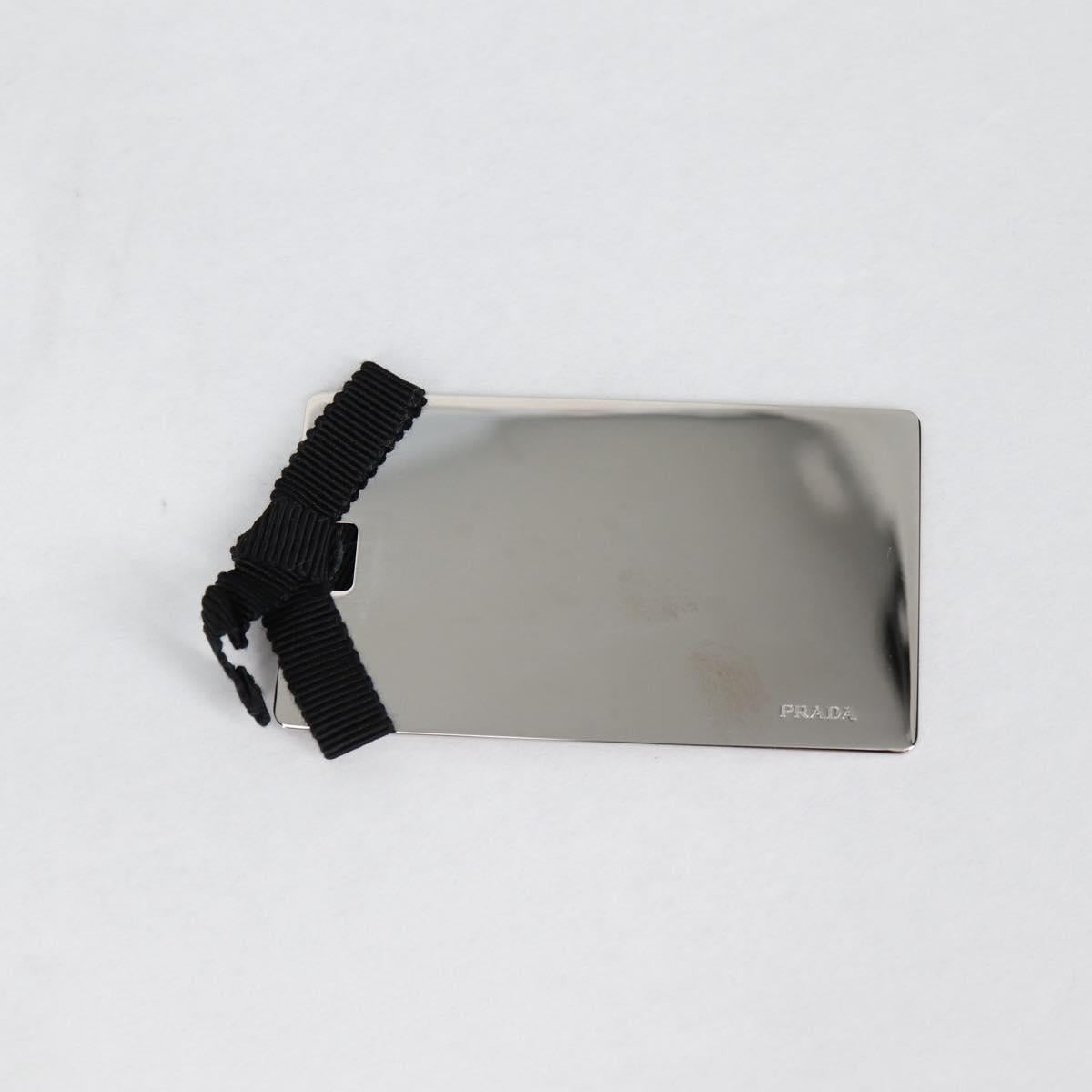 PRADA Hand Bag Nylon 2way Navy Gold Auth 135239