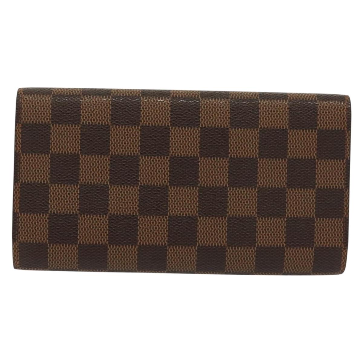 LOUIS VUITTON Damier Ebene Portefeuille International Wallet N61217 Auth 135260