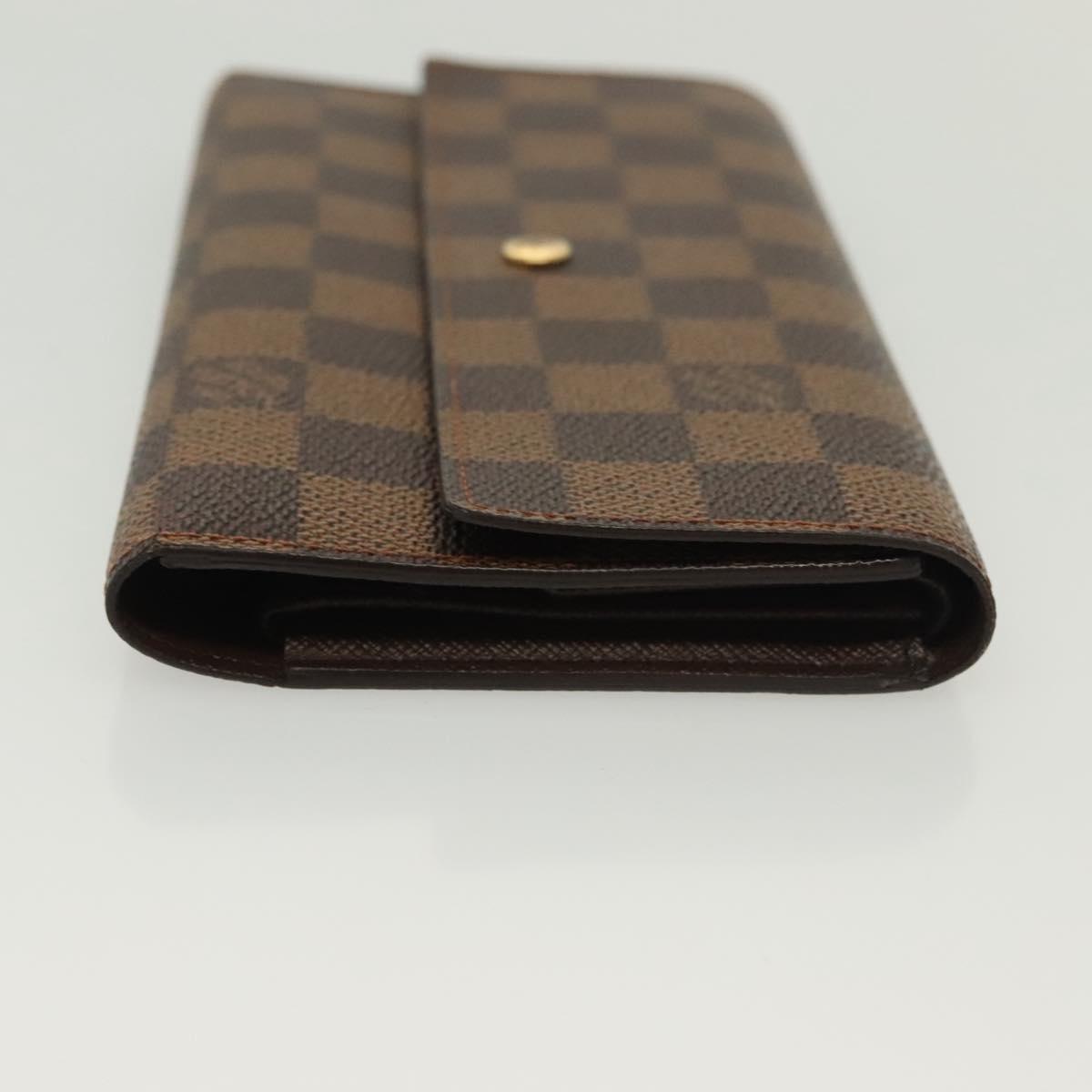 LOUIS VUITTON Damier Ebene Portefeuille International Wallet N61217 Auth 135260