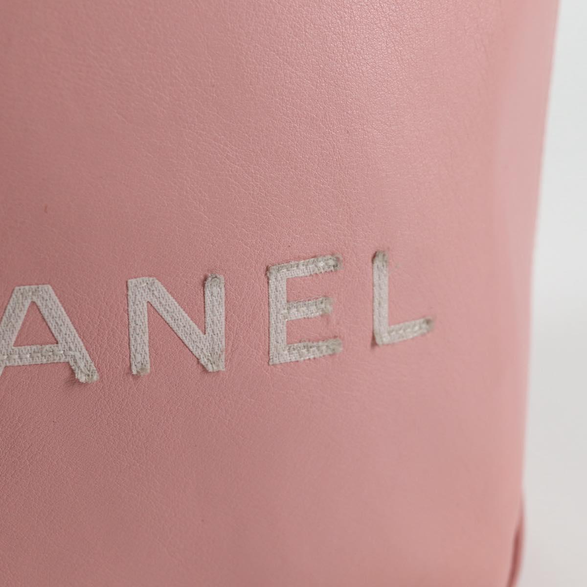 CHANEL Hand Bag Leather Pink CC Auth 135267V