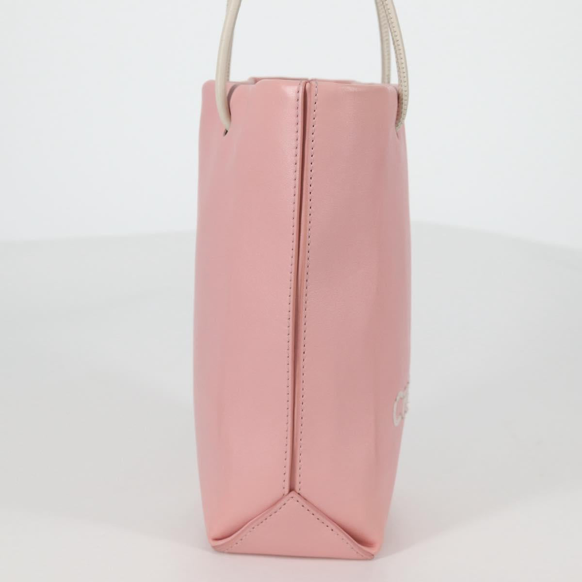 CHANEL Hand Bag Leather Pink CC Auth 135267V