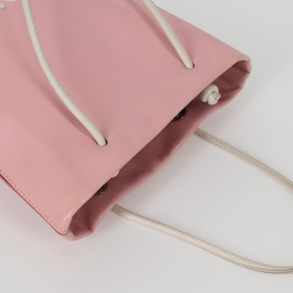 CHANEL Hand Bag Leather Pink CC Auth 135267V