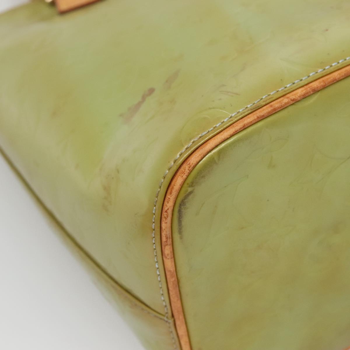 LOUIS VUITTON Monogram Vernis Houston Hand Bag Baby Blue M91005 LV Auth 135303
