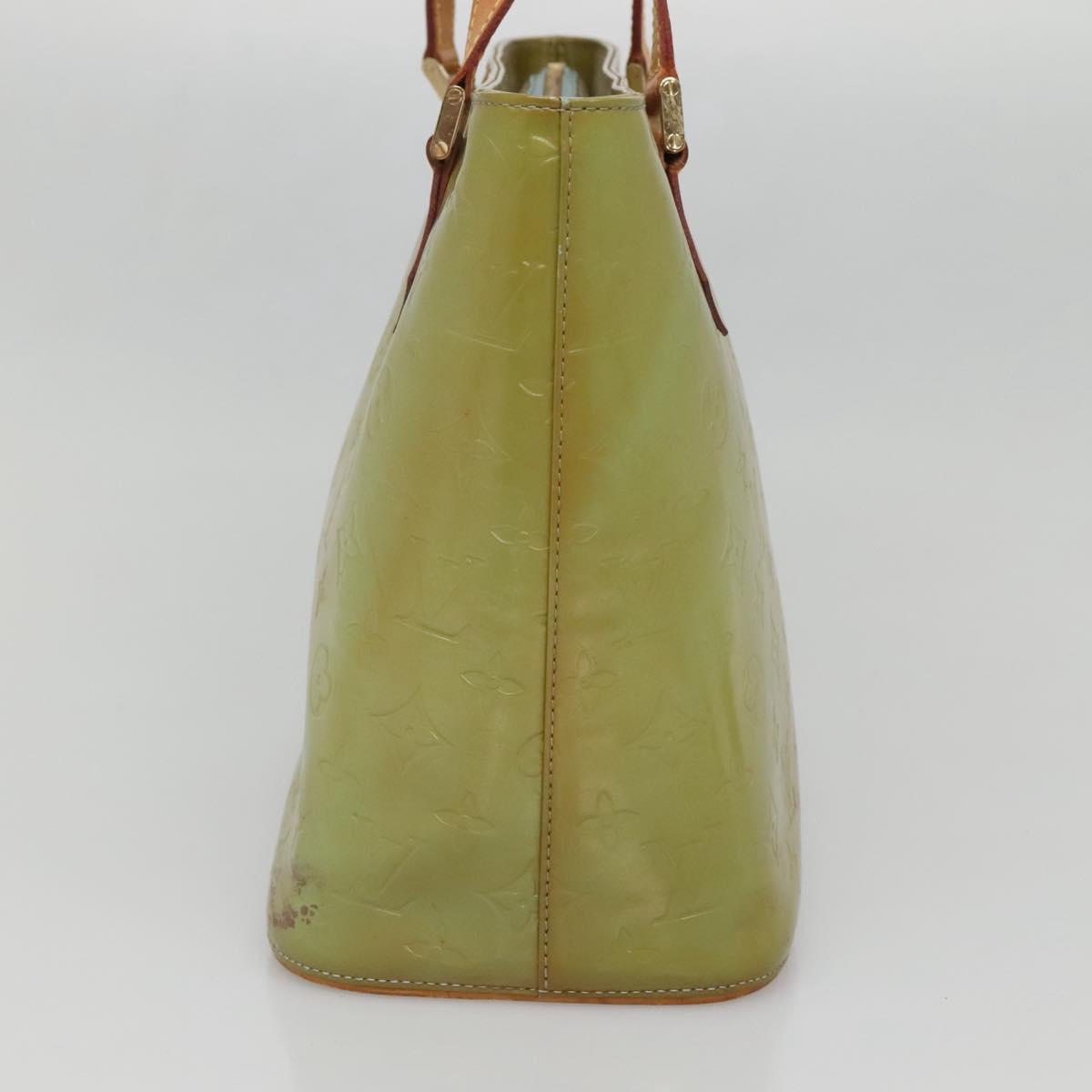 LOUIS VUITTON Monogram Vernis Houston Hand Bag Baby Blue M91005 LV Auth 135303