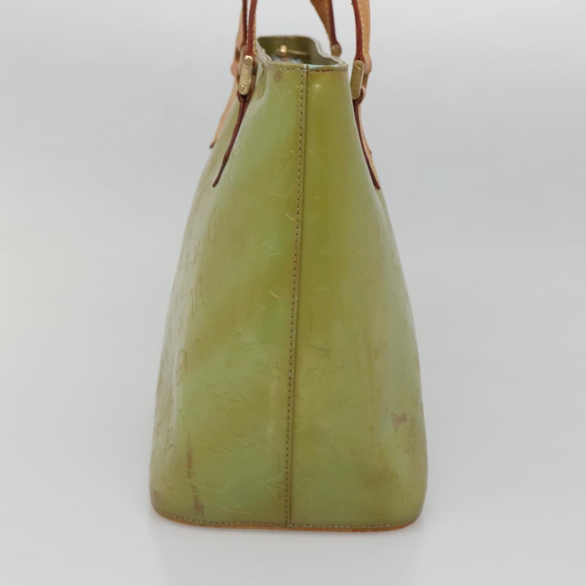 LOUIS VUITTON Monogram Vernis Houston Hand Bag Baby Blue M91005 LV Auth 135303