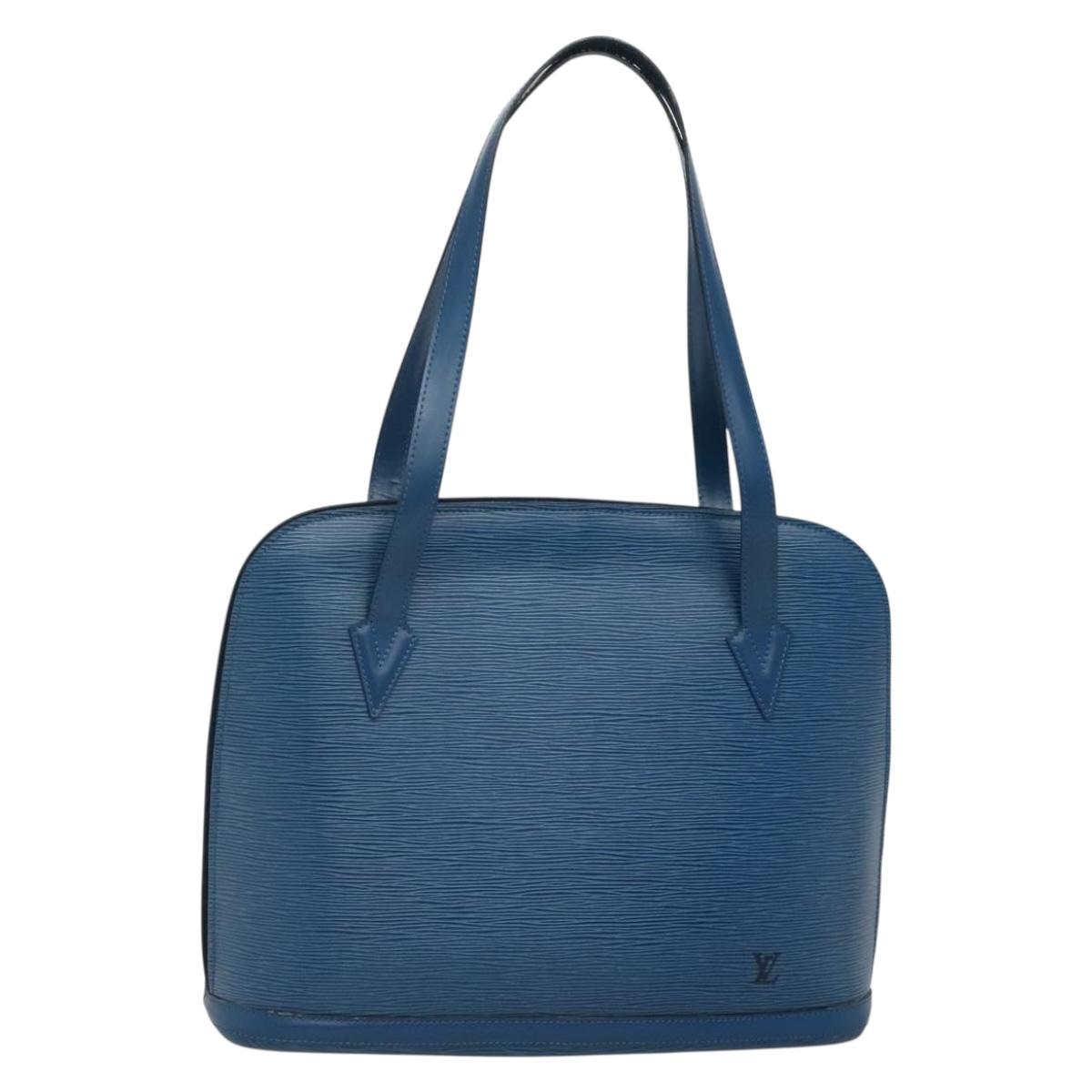 LOUIS VUITTON Epi Lussac Shoulder Bag Blue M52285 LV Auth 135304