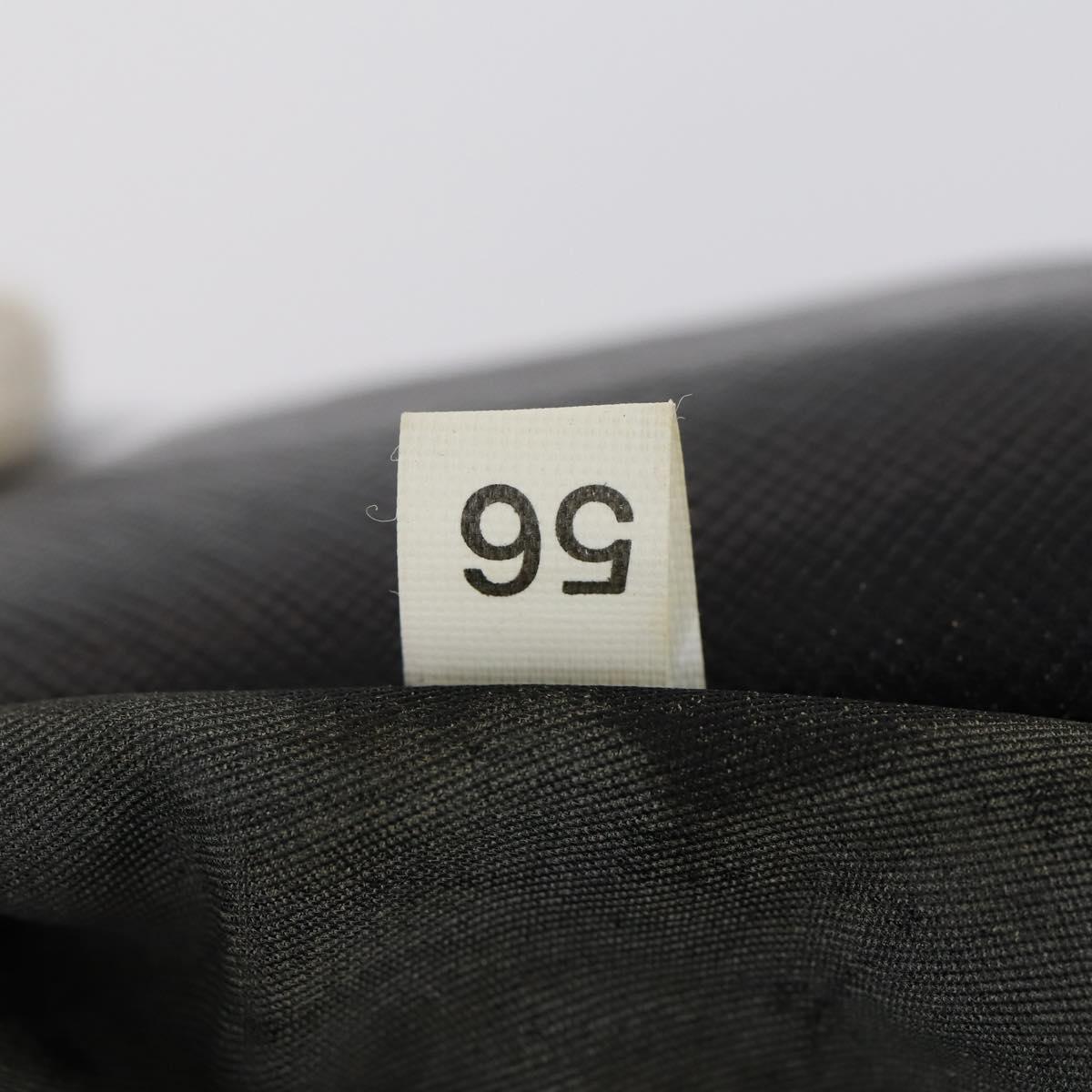 PRADA Boston Bag Nylon Black Silver Auth 135305