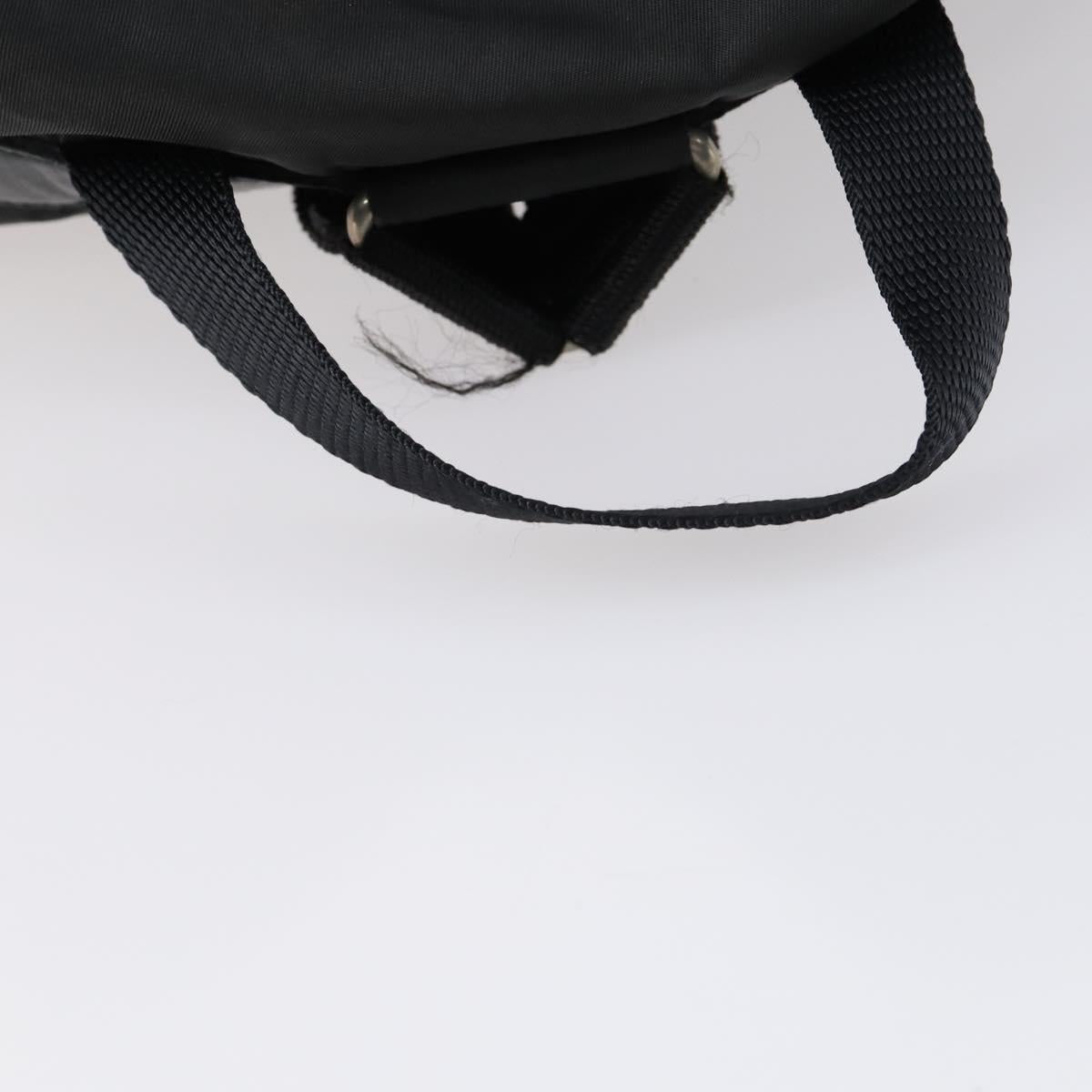 PRADA Backpack Nylon Black Silver Auth 135321