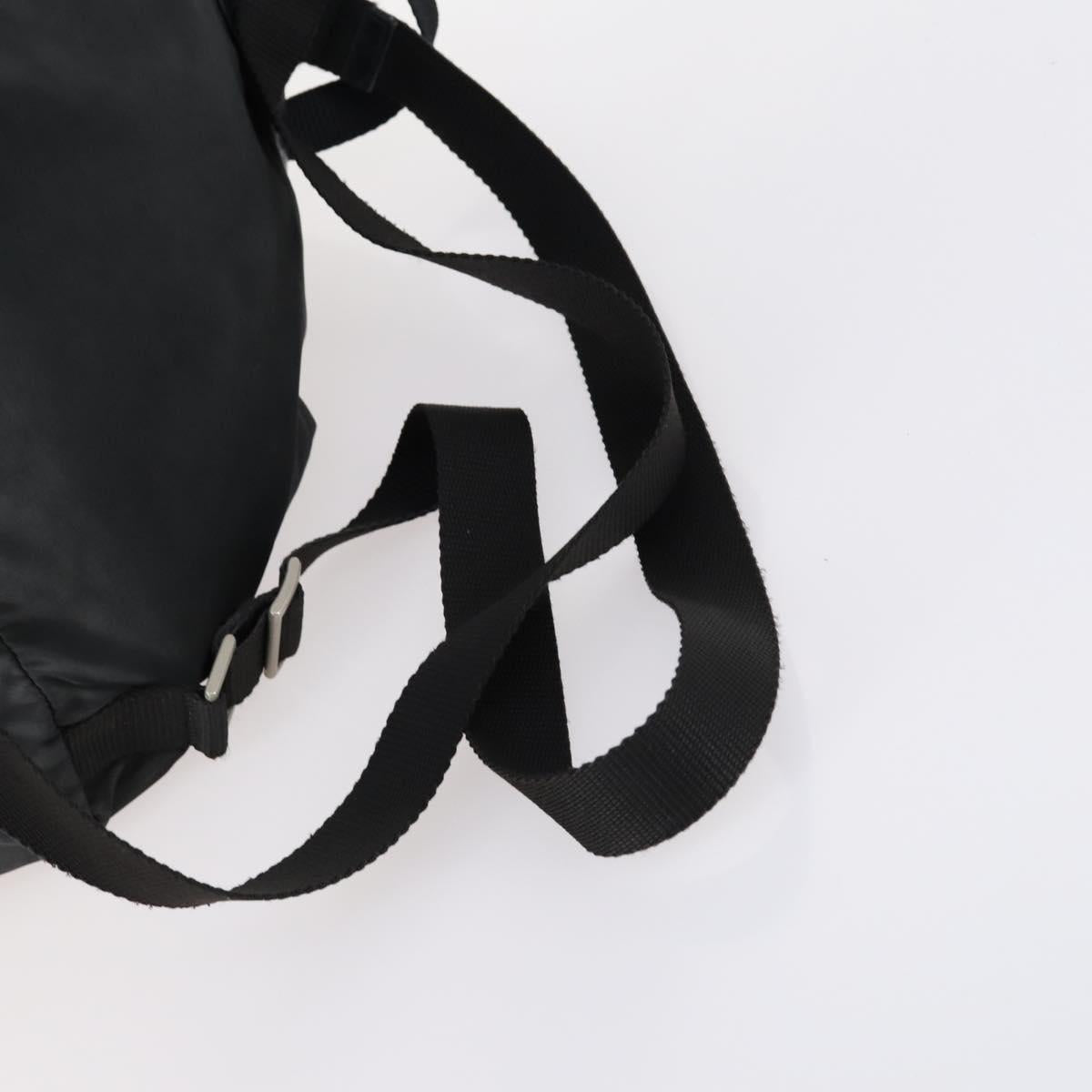 PRADA Backpack Nylon Black Silver Auth 135321