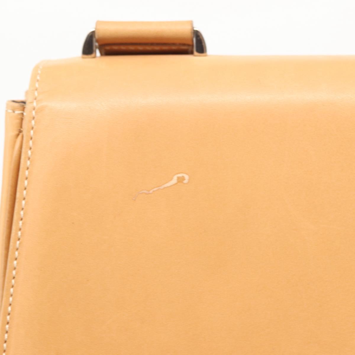 Salvatore Ferragamo Gancini Shoulder Bag Leather Brown Silver Auth 135337