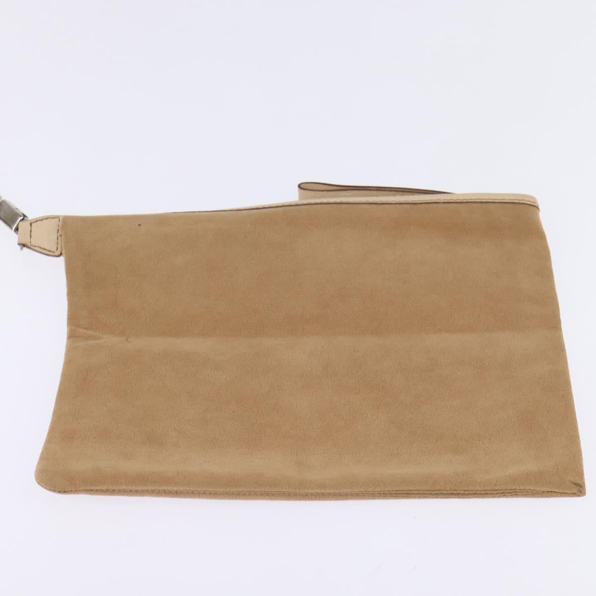 Salvatore Ferragamo Gancini Shoulder Bag Vinyl Brown Silver Auth 135345