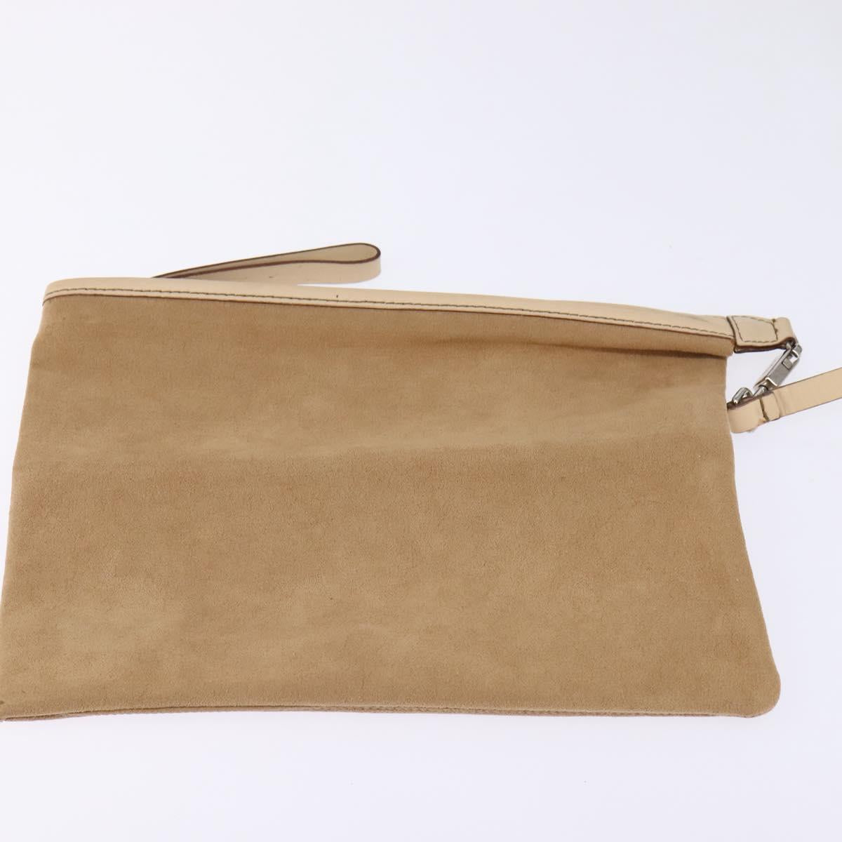 Salvatore Ferragamo Gancini Shoulder Bag Vinyl Brown Silver Auth 135345