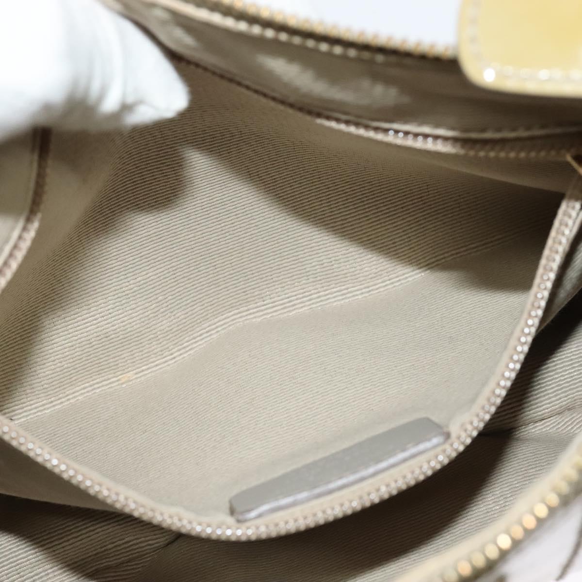 Salvatore Ferragamo Vala Shoulder Bag Leather Gray Gold Auth 135353