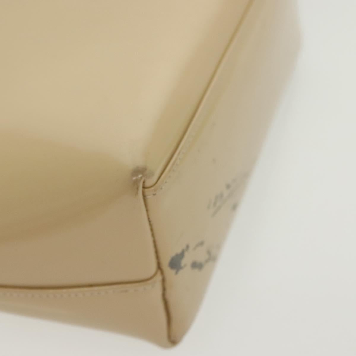 GUCCI Hand Bag Patent leather Beige 000 2058 0558 0 Auth 135372